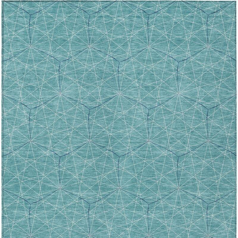 HomeRoots Geometric Transitional Rectangle Outdoor Rug