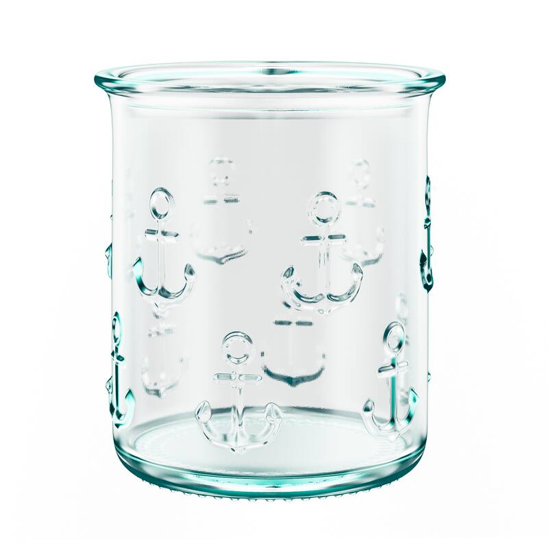 Amici Home Set of 6 Italian Recycled Anchor DOF Drinking Glasses - 12 Oz