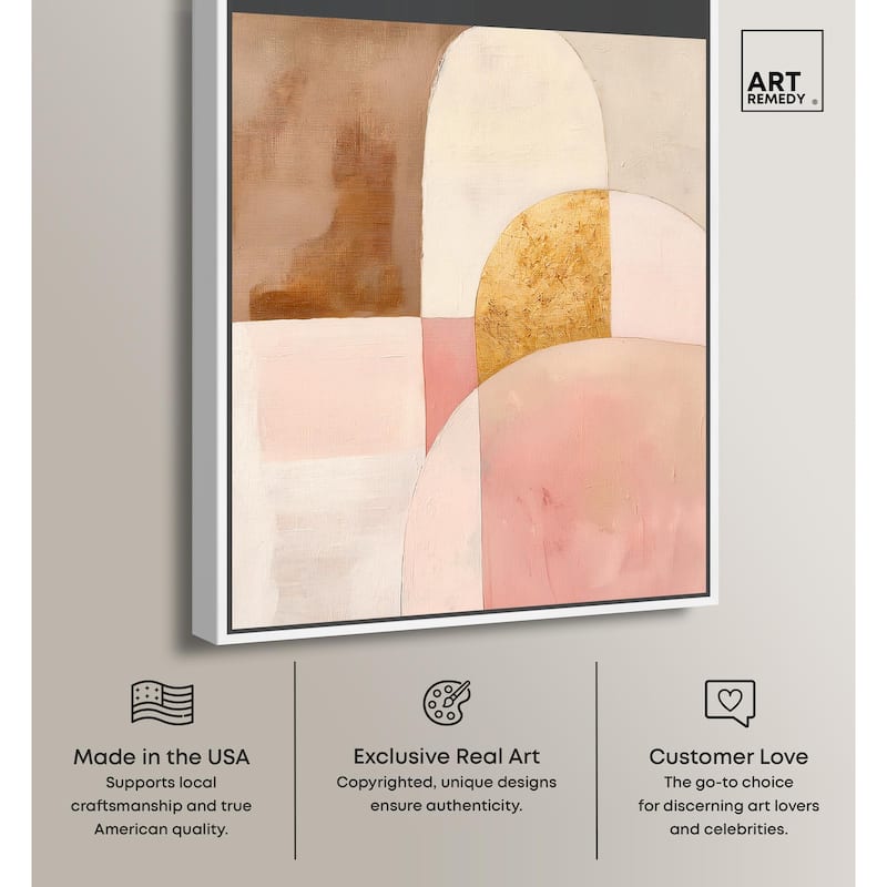 Rose Quartz and Sand I Canvas by Art Remedy
