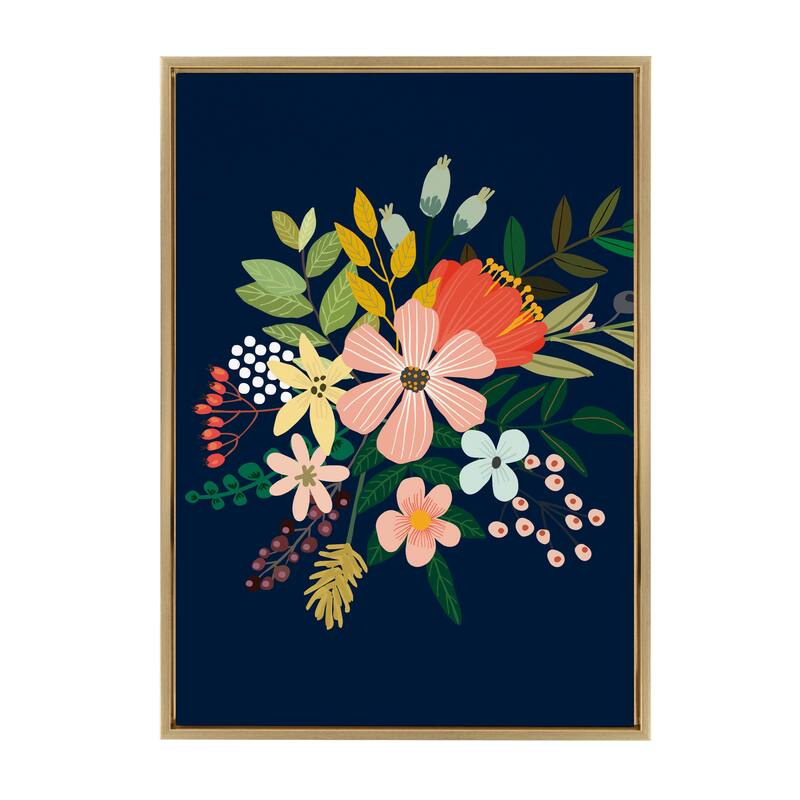 Carson Carrington C Framed Canvas - 23x33 - Plastic - Gold