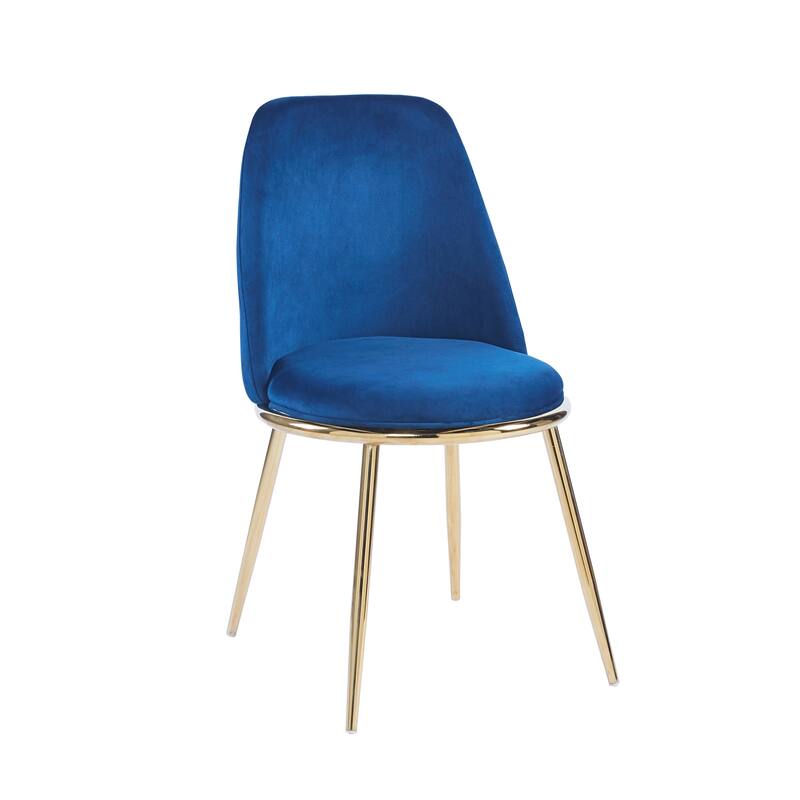 Porthos Home Dani Dining Chairs Set of 2, Velvet Upholstery, Gold Legs