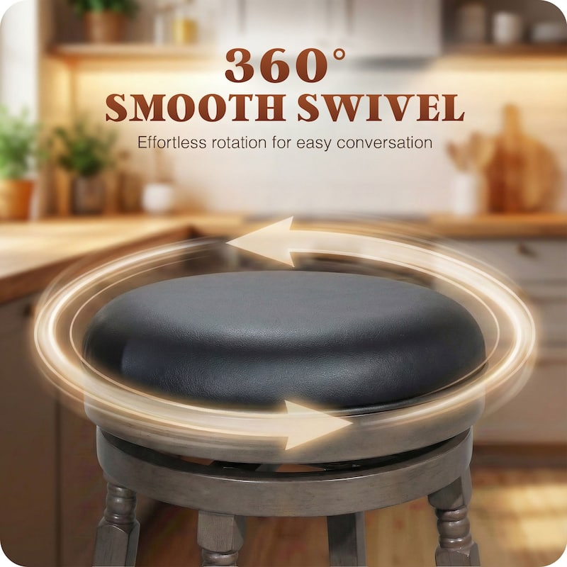 DTY Indoor Living Palmer Lake Backless Swivel Counter or Bar Stool