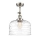 preview thumbnail 9 of 18, Innovations Lighting Franklin Restoration Bell 1 Light 12" Semi-Flush Mount Polished Nickel