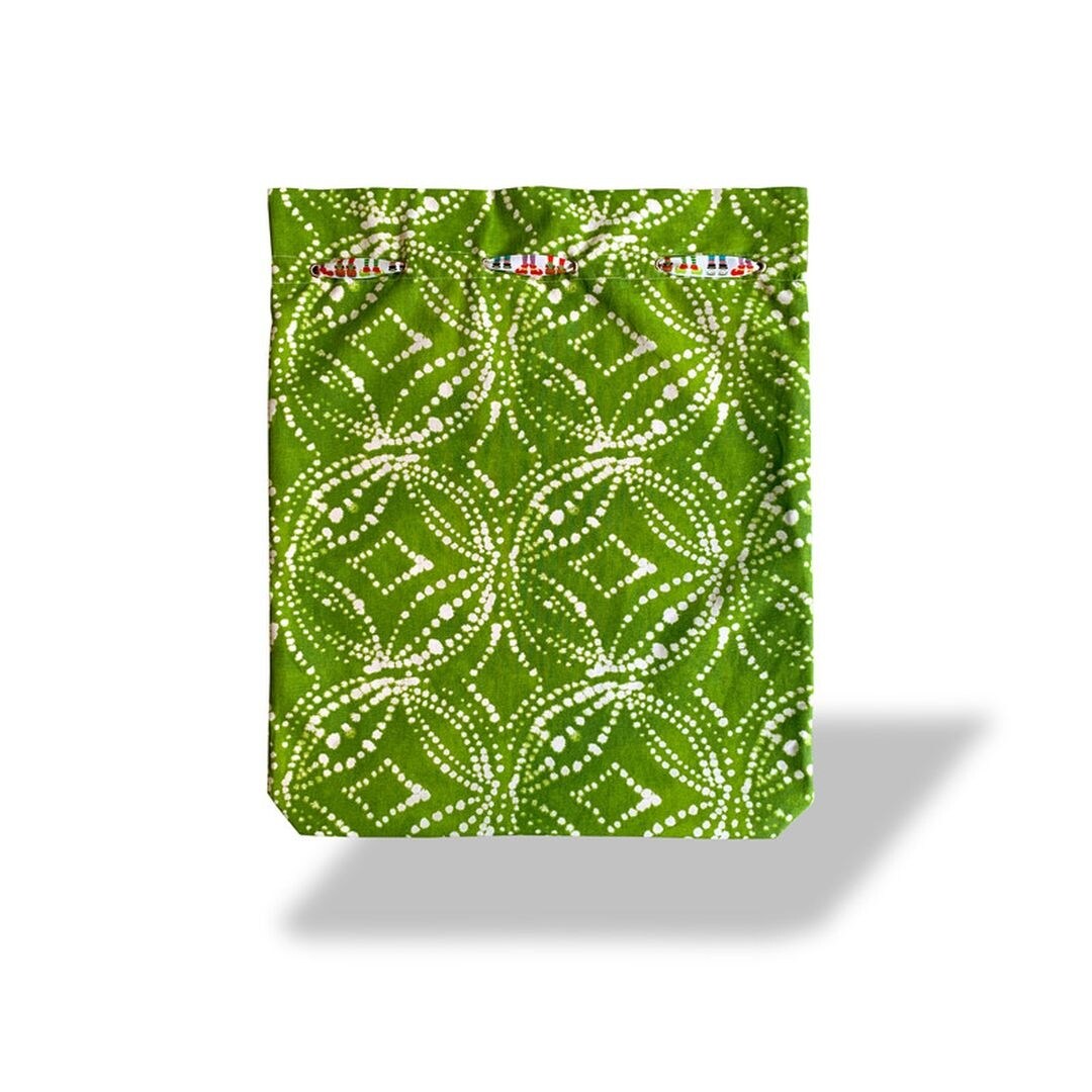 Christmas Fabric OYATON Green Christmas Gift Bags Set Of 6 Fabric Drawstring Gift Wrap Bags 322174 - View #5