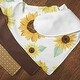 preview thumbnail 5 of 4, Sunflower Boho Floral Fabric Bandana Baby Bibs 3 Pack Set Yellow Brown Green and White Bohemian Farmhouse Watercolor Flower