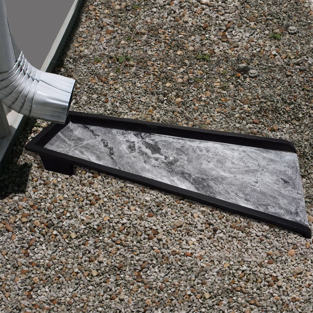 Faux Marble Cast Aluminum Downspout Gutter 24 in. Splash Block