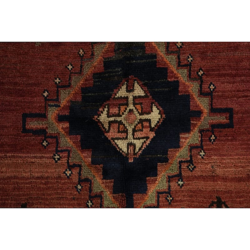 Hand Knotted Oriental 100% Wool Carpet Traditional Tribal Red Lori Area Rug - 9' 4'' X 4' 8''