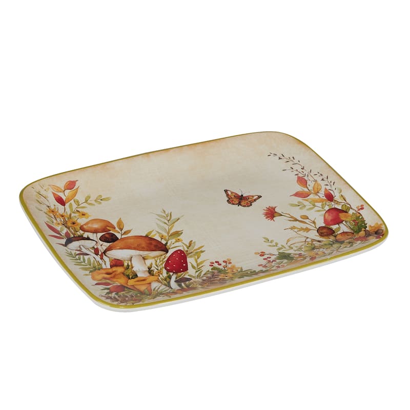 Certified International Woodland Critters Rectangular Platter, 14" X 10" - 14" x 10" x 1"