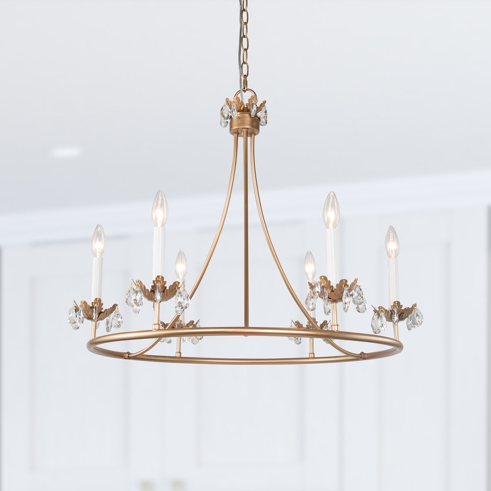 Modern Farmhouse 6 lights Chandelier Metal Candle Pendant Lighting D 22.4 Modern Farmhouse 6 lights Chandelier Metal Candle Pendant Lighting D 22.4