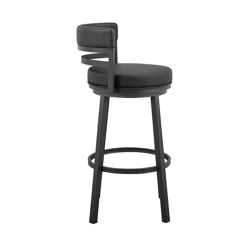Madrid Upholstered Bar or Counter Height Swivel Barstool