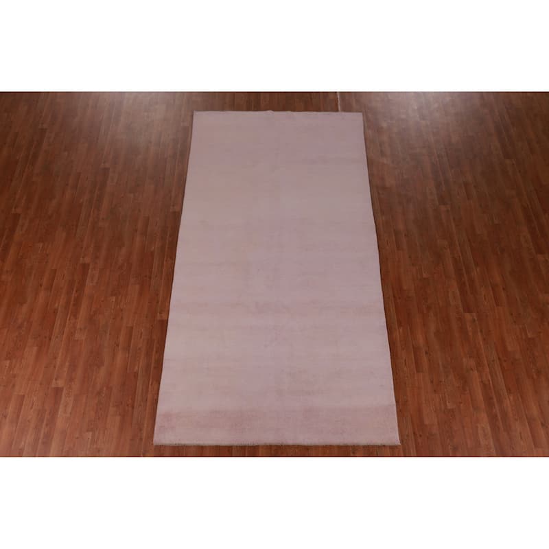 Hand Knotted Oriental 100% Wool Carpet Modern Solid Purples Gabbeh Area Rug - 10' 1'' X 5' 3''