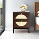 preview thumbnail 8 of 42, Wooden Nightstand ,Sofa Table With 2 Drawer Espresso - 2-drawer