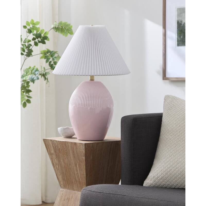 Livabliss Padstow Modern & Contemporary Accent Table Lamp - Light Pink