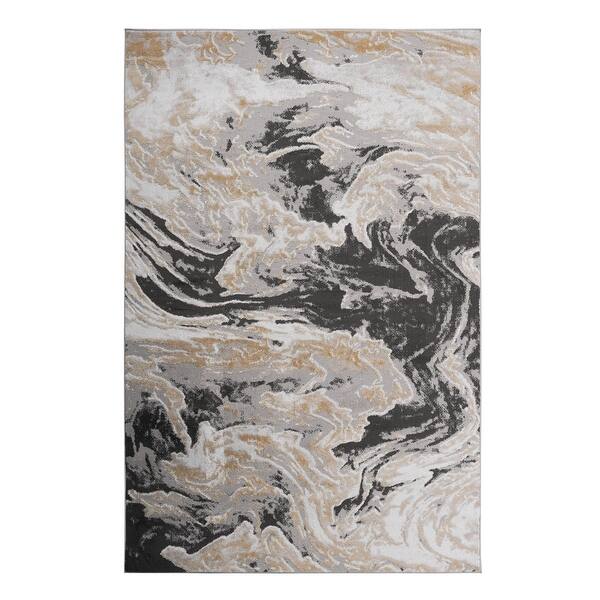 slide 2 of 5, LOOM & LUXE Collection 2X3 Grey/Abstract Non-Shedding Area Rug - 36" D x 24" W x 0.28" H