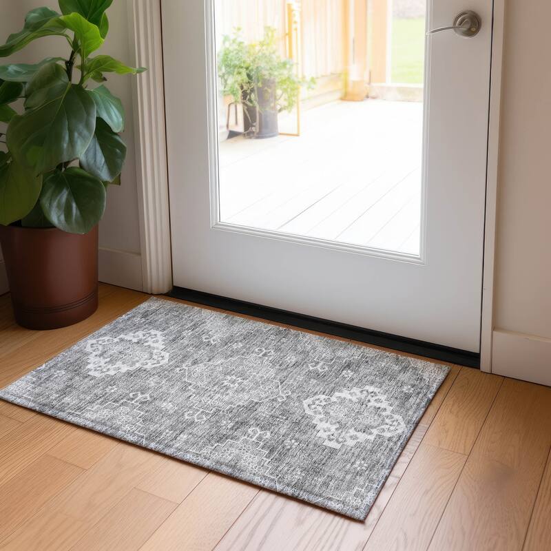 Machine Washable Indoor/ Outdoor Chantille Traditional Boho Rug