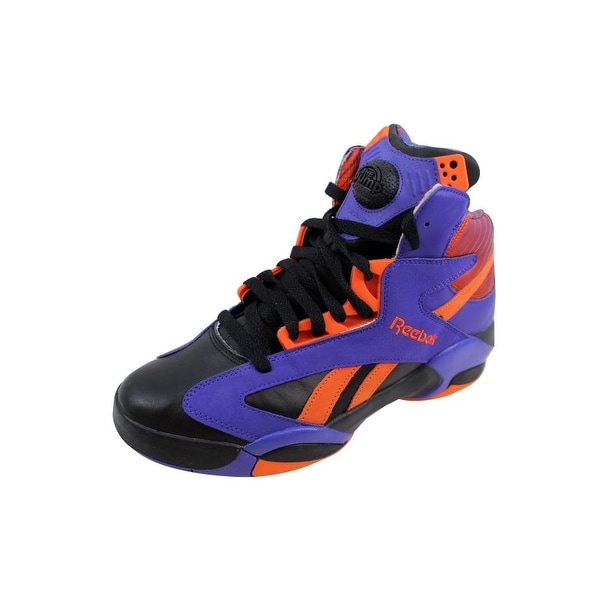 purple and orange shoes