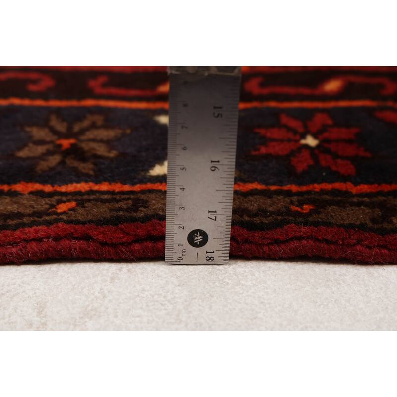 ECARPETGALLERY Hand-knotted Andelz Dark Red Wool Rug - 3'3 x 4'10