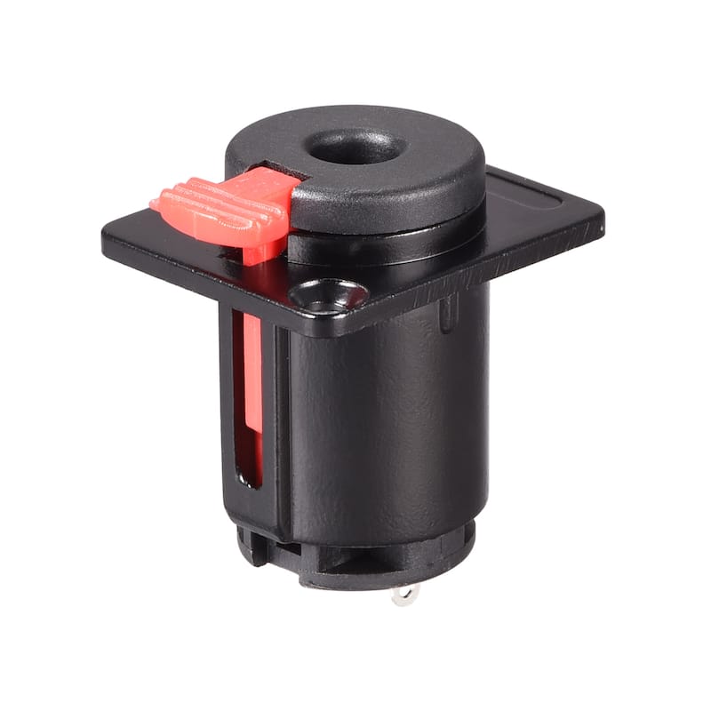 6.35mm 1/4"Female Stereo TRS Audio Socket Jack Connector Panel Mount 4pcs - Black