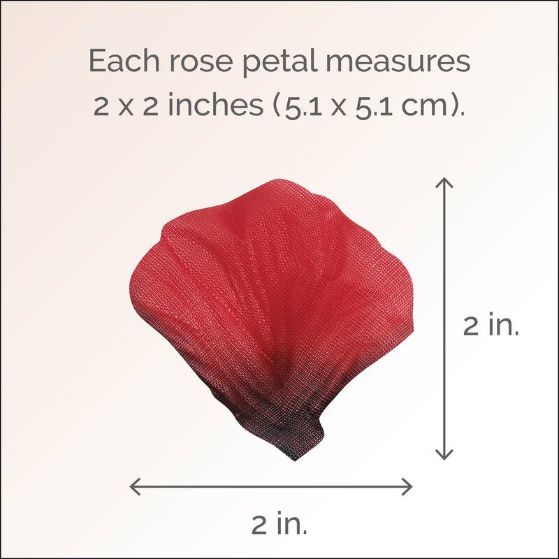 Elements 2200 Artificial Polysilk Rose Petals, Red - N/A