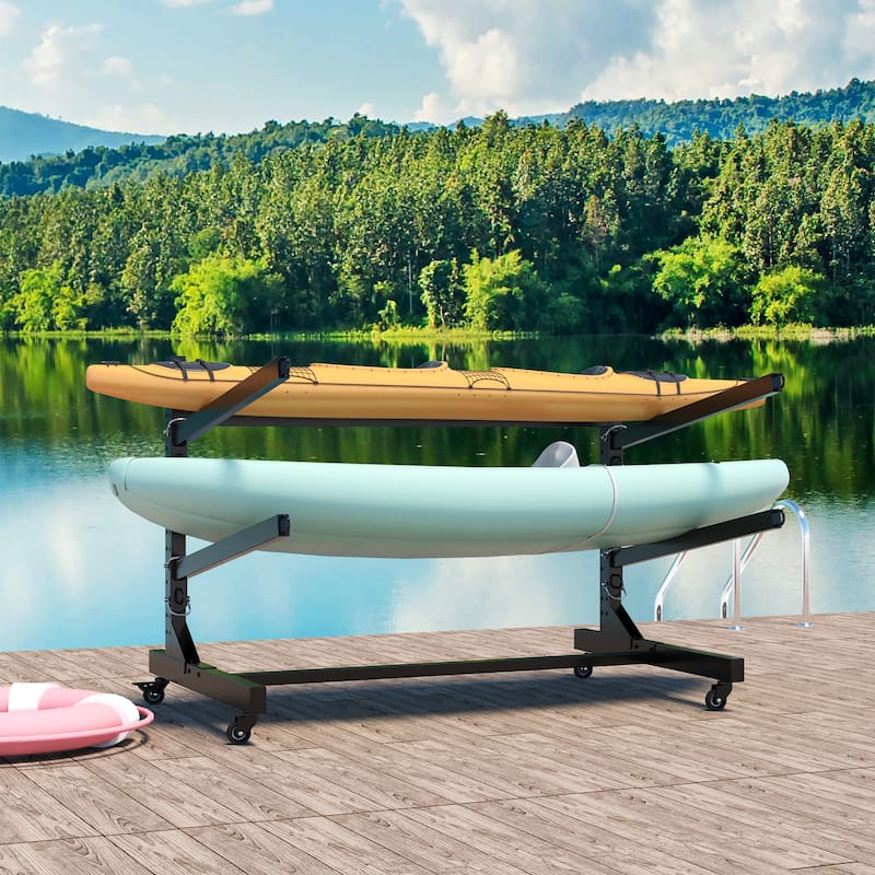 Freestanding Kayak Storage Rack – Holds 2 Kayaks