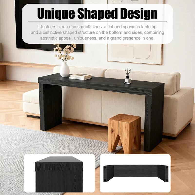 58''Modern Wooden Long Console Table for Entryway and Living Room
