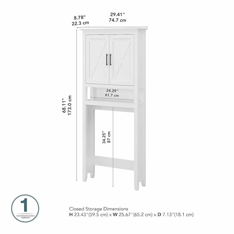 Key West Over The Toilet Storage Cabinet by Bush Furniture