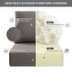 preview thumbnail 28 of 121, Gymojoy 24"x22"x6" Patio Thick Cushions & Pillows Set - Deep Seat Indoor/Outdoor Water & Fade Resistant