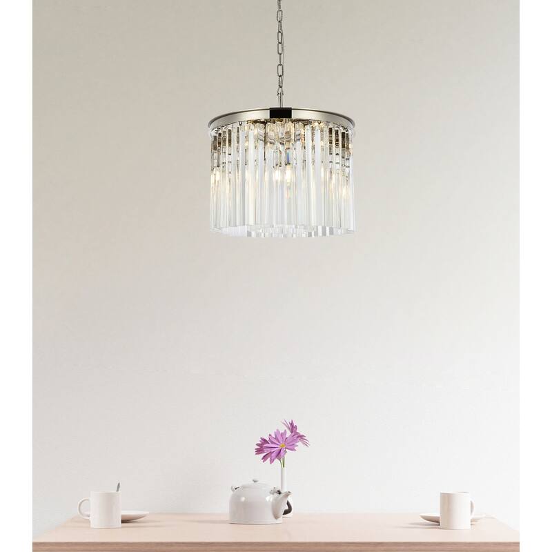 Royce Edge 6-Light Polished Nickel Pendant