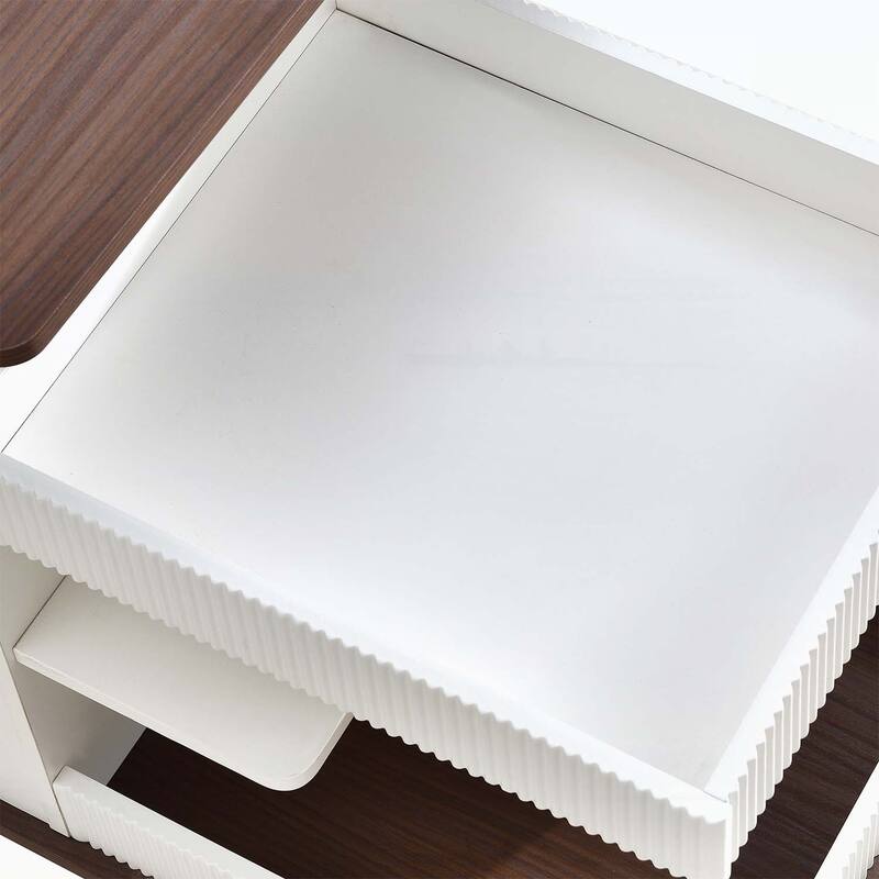 Modern Multifunctional Sofa Side Table with Lift-Top,360° Rotating Top and Storage Space for Living Room