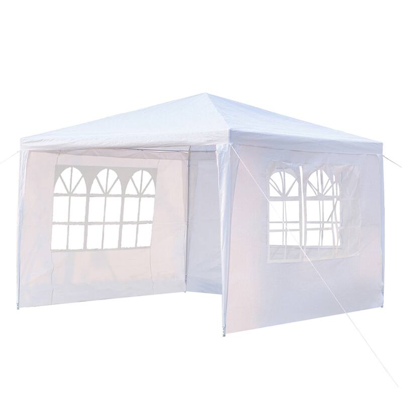 Spiral Tube Canopy Tent, Waterproof Tent with 3 Sides, White