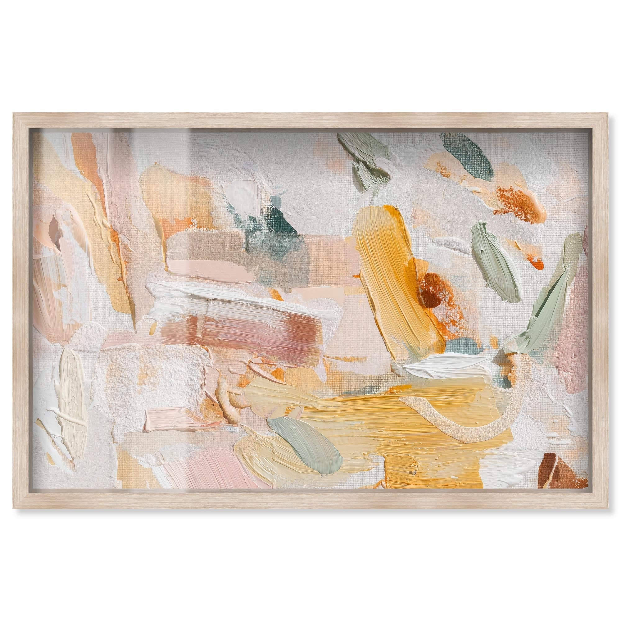 Gentle Hues Abstract Wall Art Shadowbox Print by Art Remedy