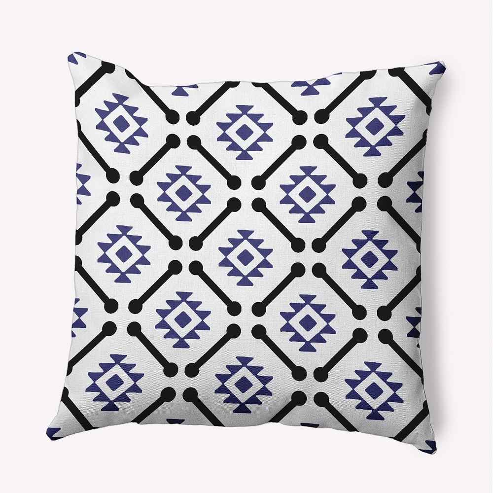 Modern Tribal Pattern Indoor/Outdoor Throw Pillow