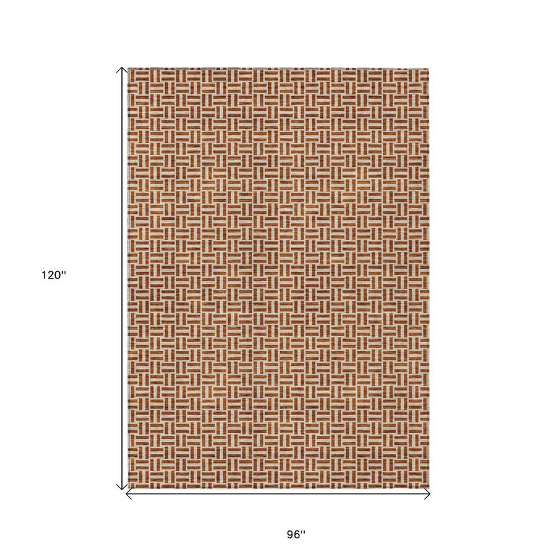 HomeRoots Geometric Transitional Rectangle Outdoor Rug