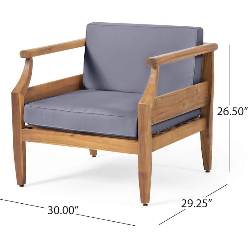 4 Piece Outdoor Patio Furniture Set, All-Weather Wood Conversation Set