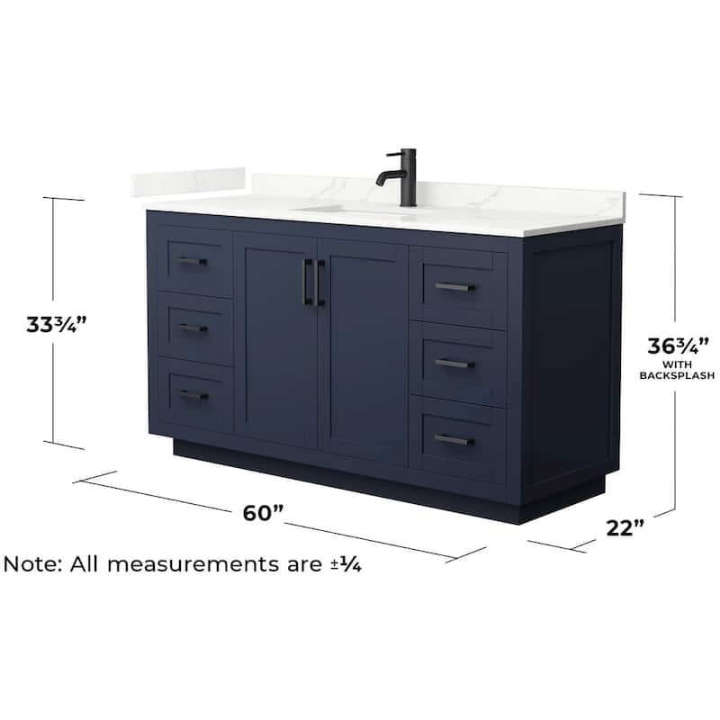 Wyndham Collection WCF292960S-QTZ-UNSMXX Miranda 60" Free Standing
