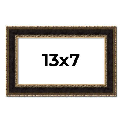 13x7 Frame Gold Antique Vintage Sold Wood Picture Frame | 1.75 Inch
