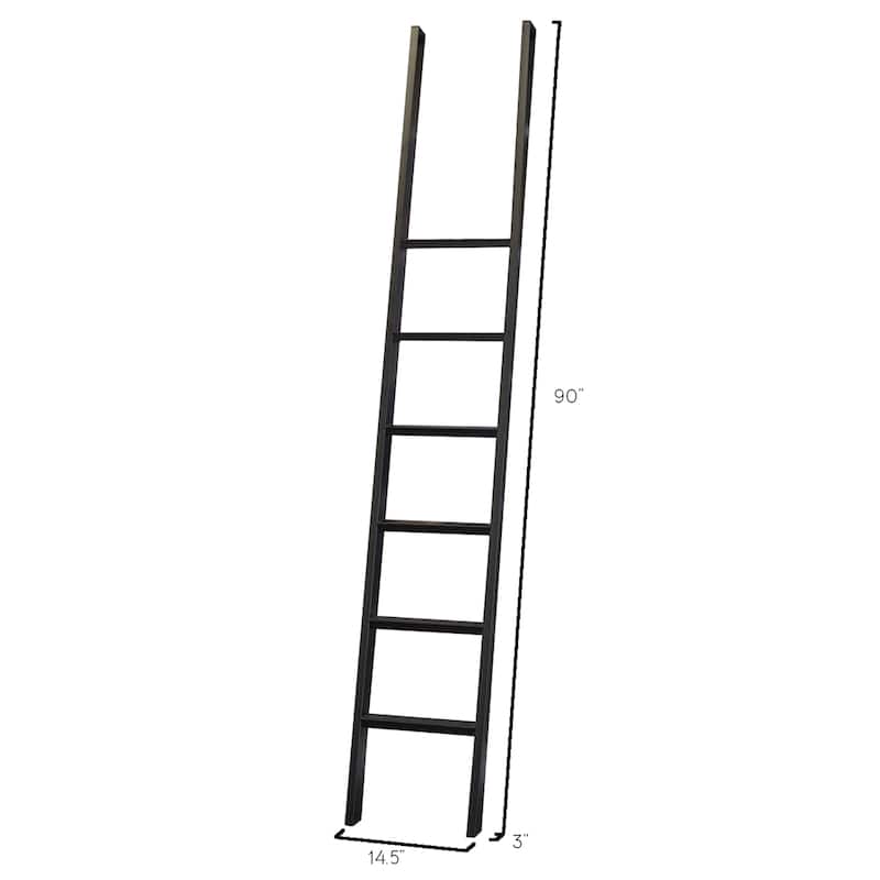 Avondale 8' Tall Bookcase Wall With Ladder, Storage Organizer, Display Shelf for Office, Brown - 120"W x 94"H x 15"D