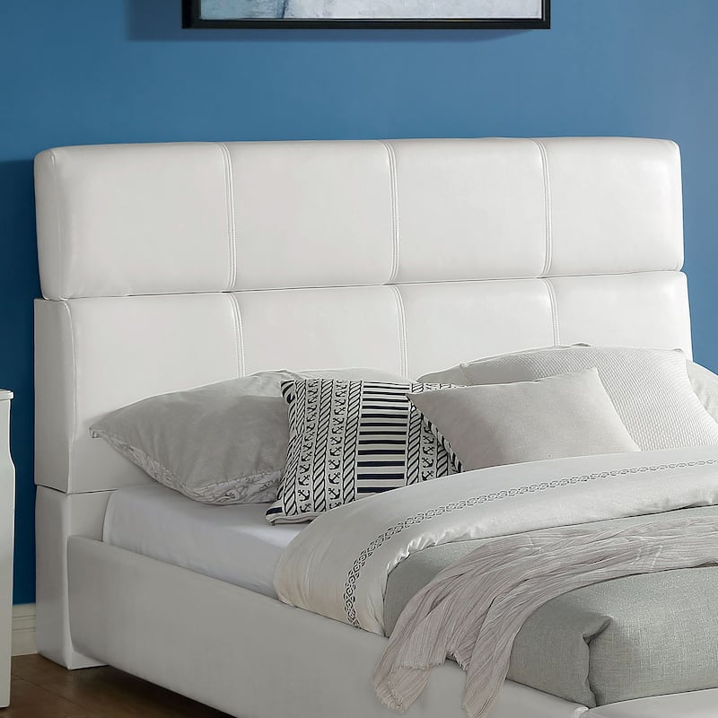 Furniture of America Delamer Modern White Low Profile Platform Bed