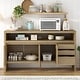preview thumbnail 5 of 47, Modern Wood 3-Door Buffet Sideboard Cabinet