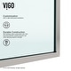 preview thumbnail 8 of 8, VIGO Zenith 34" W x 74" H Frameless Fixed Shower Screen in Stainless Steel