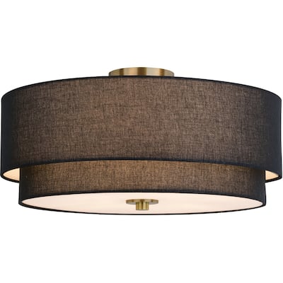 Vaxcel Lighting C0308 4 Light 21" Wide Flush Mount Drum Ceiling