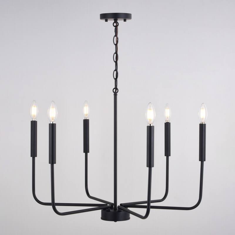 Vaxcel Lighting H0297 6 Light 26" Wide Taper Candle Style Chandelier