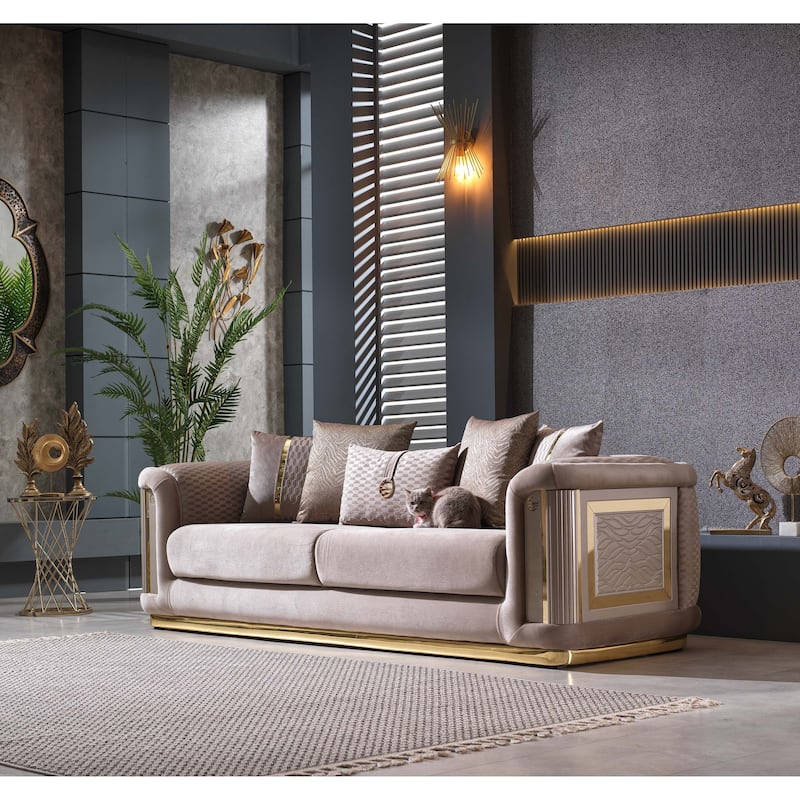 Elenga 4 Pieces Living Room Set 1 Sofa 1 Loveseat 2 Chair