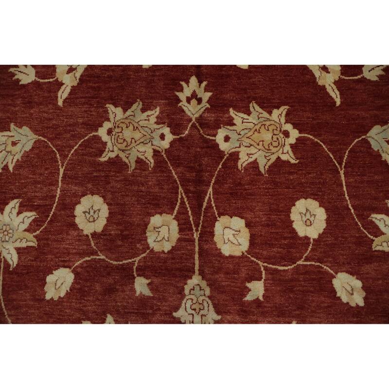 Hand Knotted Oriental 100% Wool Carpet Traditional Floral Oranges & Rust Peshawar Area Rug - 18' 2'' X 11' 8''