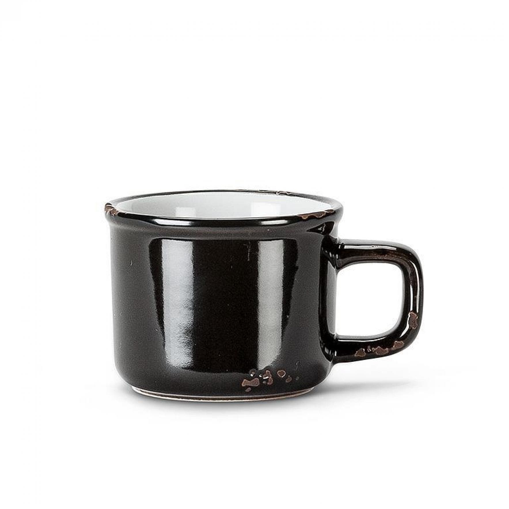 Black Enamel Look Espresso Cup