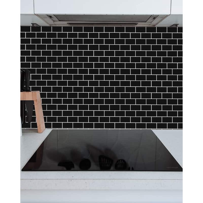 Art3d 10-sheet Subway Tiles Peel and Stick Backsplash for kitchen（thicker design）