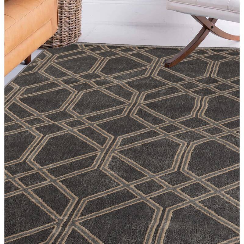 Modern Contemporary Geometric Lattice Runner or Area Rug by Superior