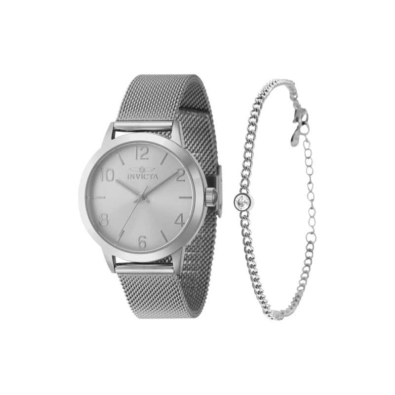 Invicta Women's 47274 Wildflower Quartz 3 Hand Silver Dial Watch