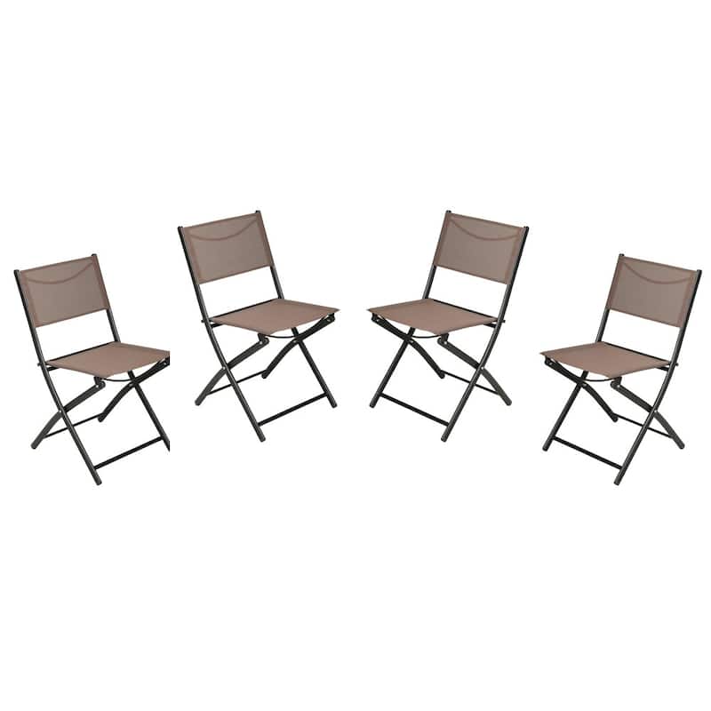4 Pack Commercial Outdoor Flex Comfort Folding Chair with Metal Frame