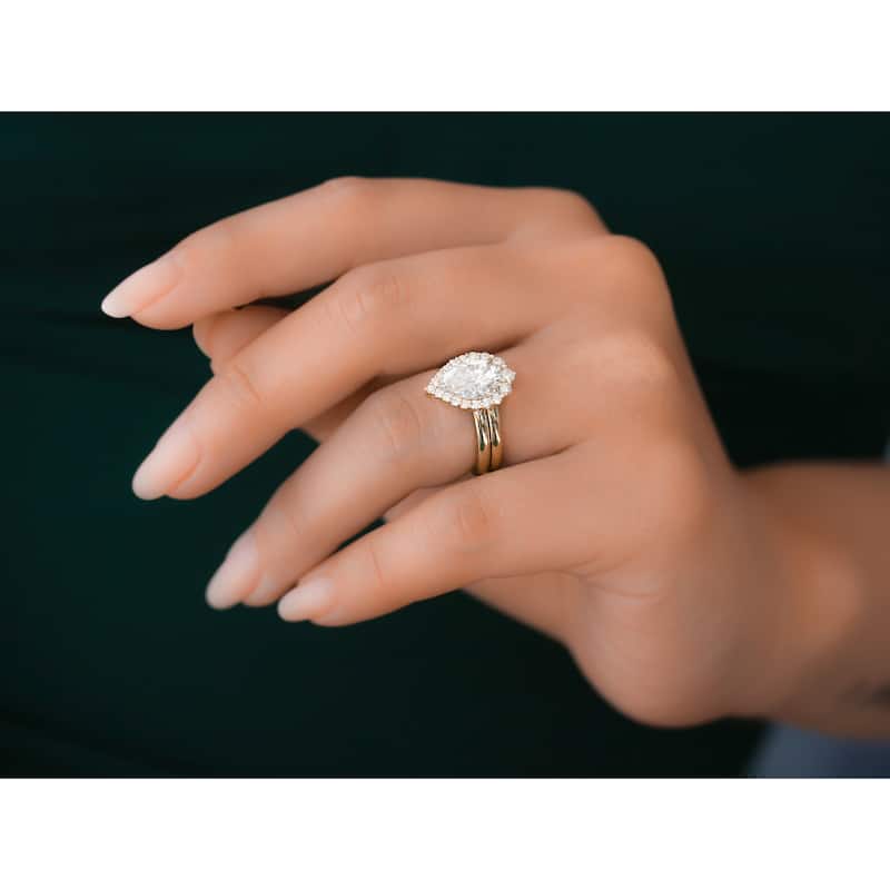 Annello by Kobelli 14k Gold Forever One Phoebe Bridal Set (DEF/VS, DEF/VS)